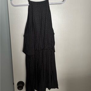 She + Sky Black Open-Back Romper